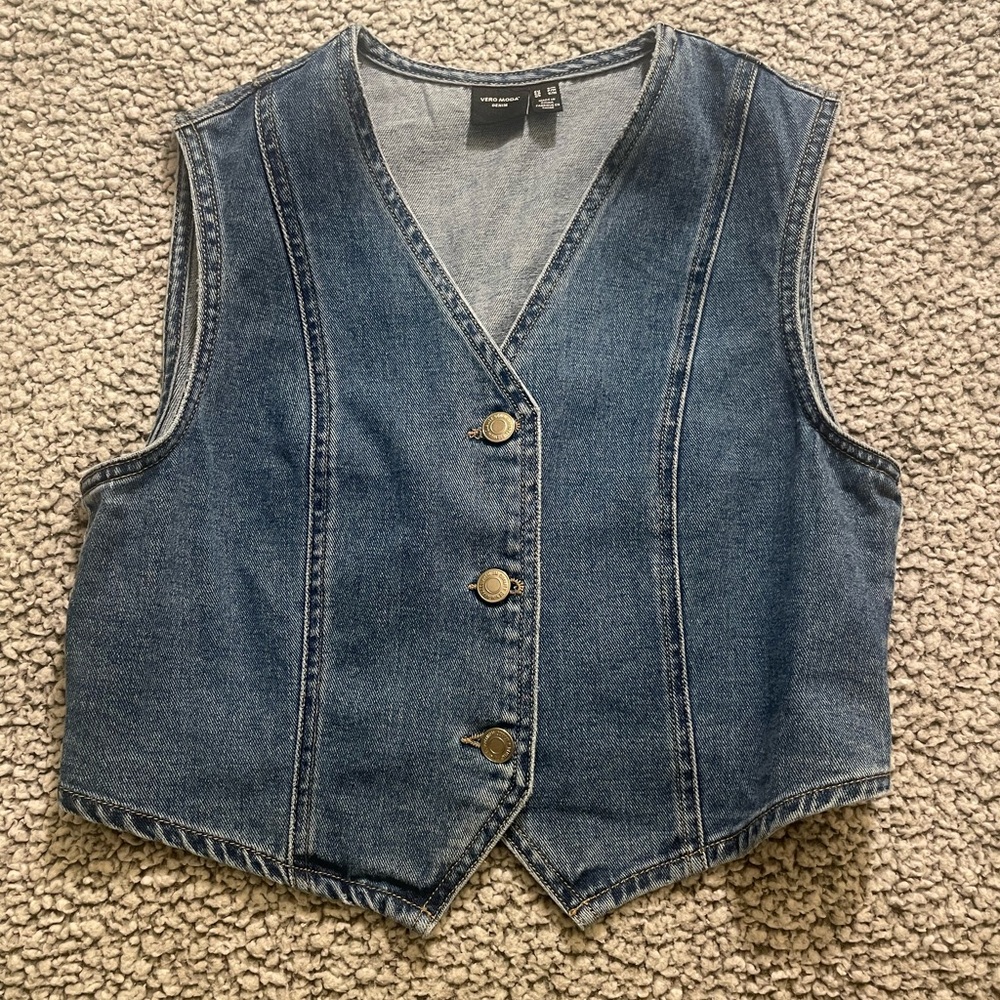 Vero Moda denim waistcoat